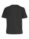 T-Shirt van het merk Vila met opdruk aan de voorkant, korte mouwen en ronde hals in de kleur zwart.