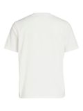 T-Shirt van het merk Vila met opdruk aan de voorkant, korte mouwen en ronde hals in de kleur cloud dancer.