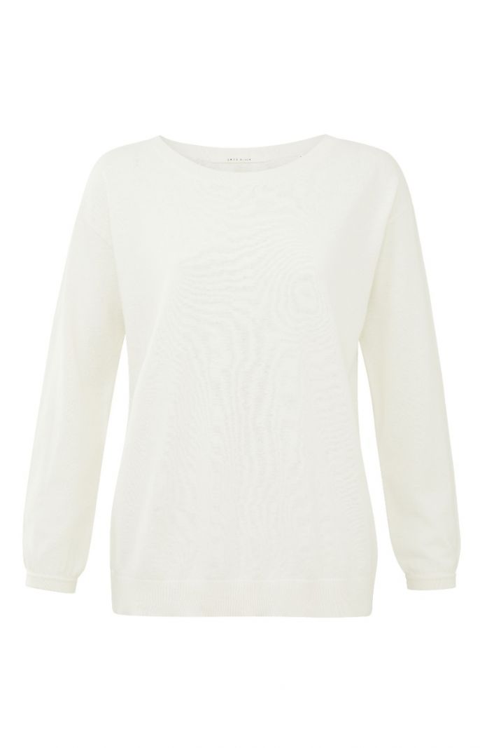 01-000106 Sweater met Boothals - Wool White