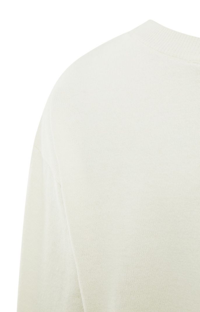 01-000106 Sweater met Boothals - Wool White