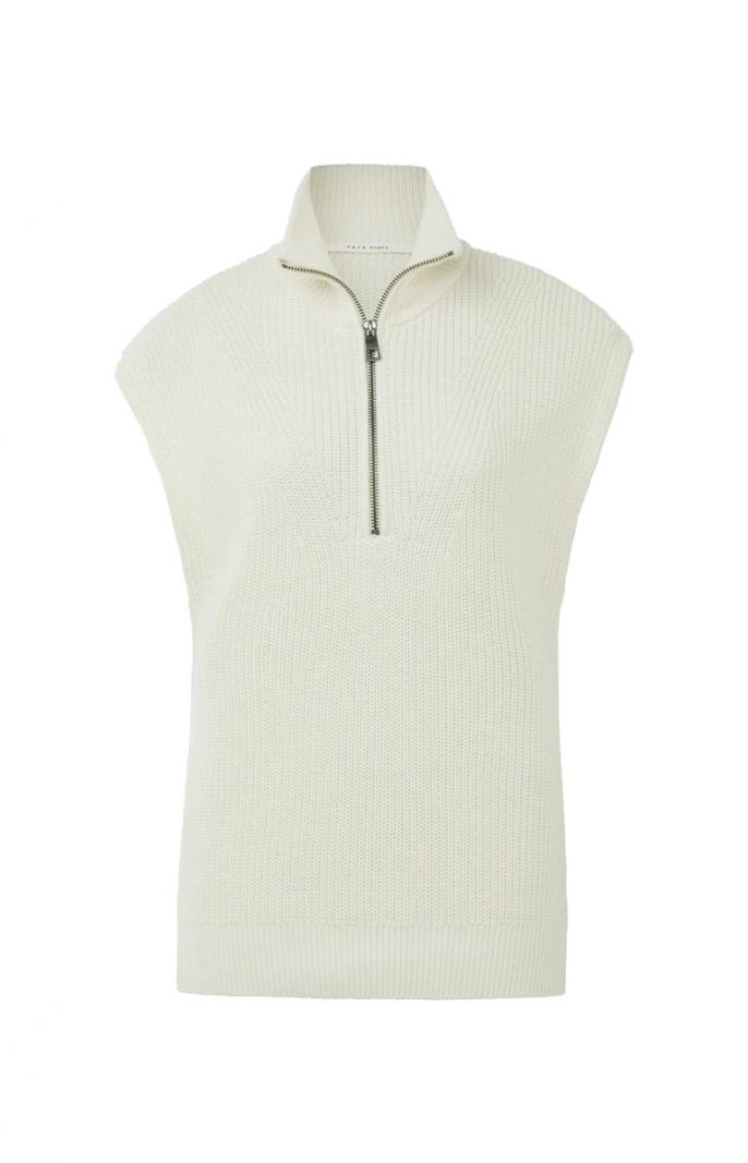 01-000111-208 Mouwloze Sweater - Wool White