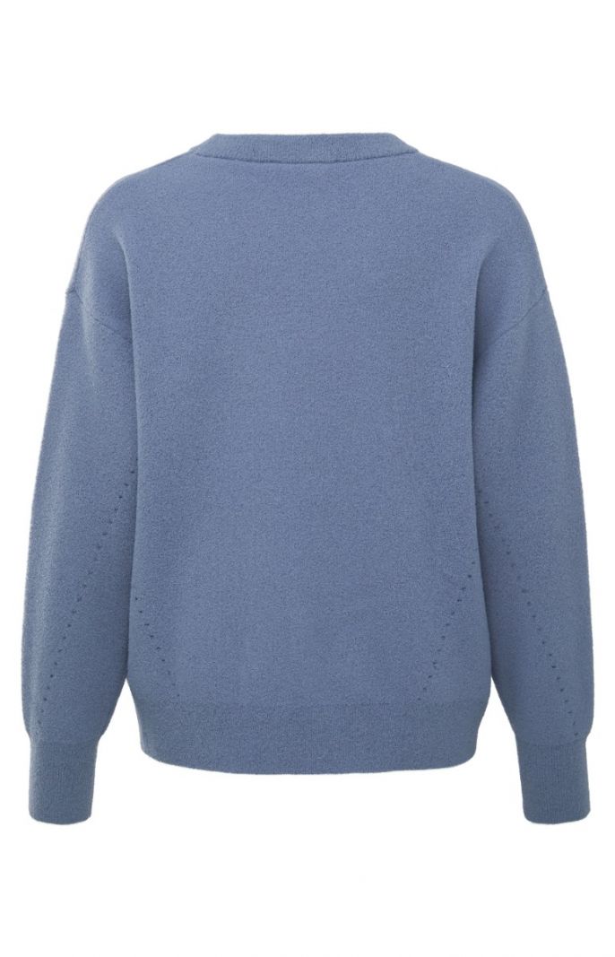 01-000121-209 Sweater met Crewneck - Wild Wind Blue