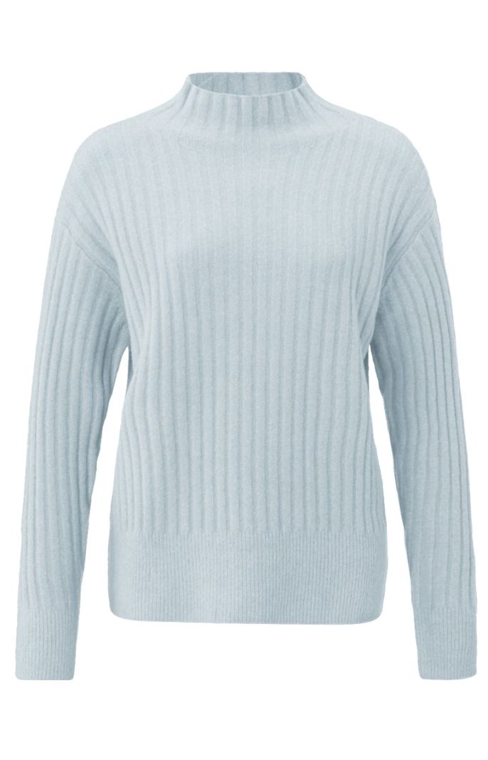 01-000122-409 Trui met Turtleneck - Ice Blue Melange