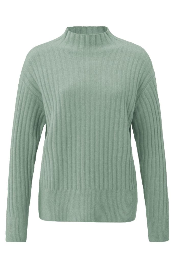 01-000122-409 Trui met Turtleneck - Jade Green 