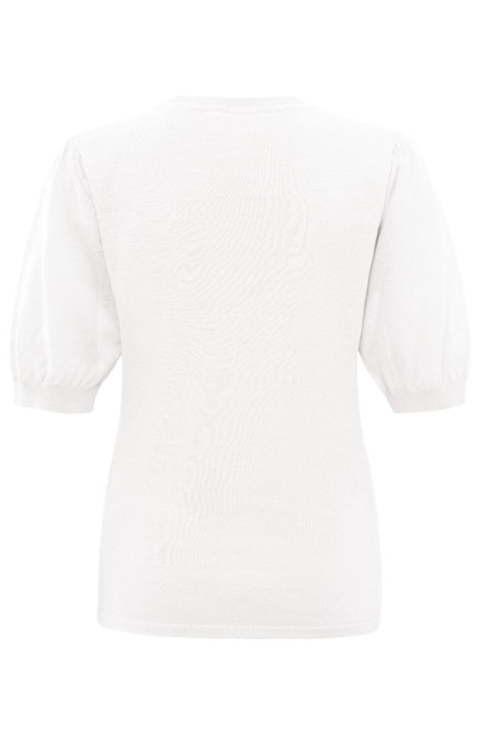 01-000217-405 Top met Korte Pofmouwen - Off White