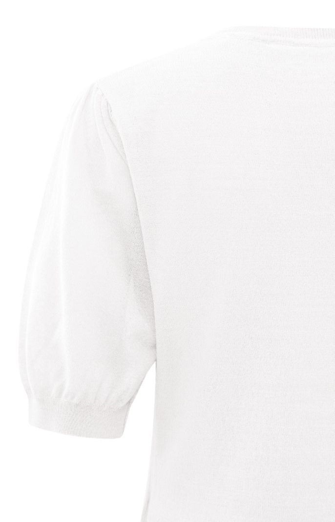 01-000217-405 Top met Korte Pofmouwen - Off White