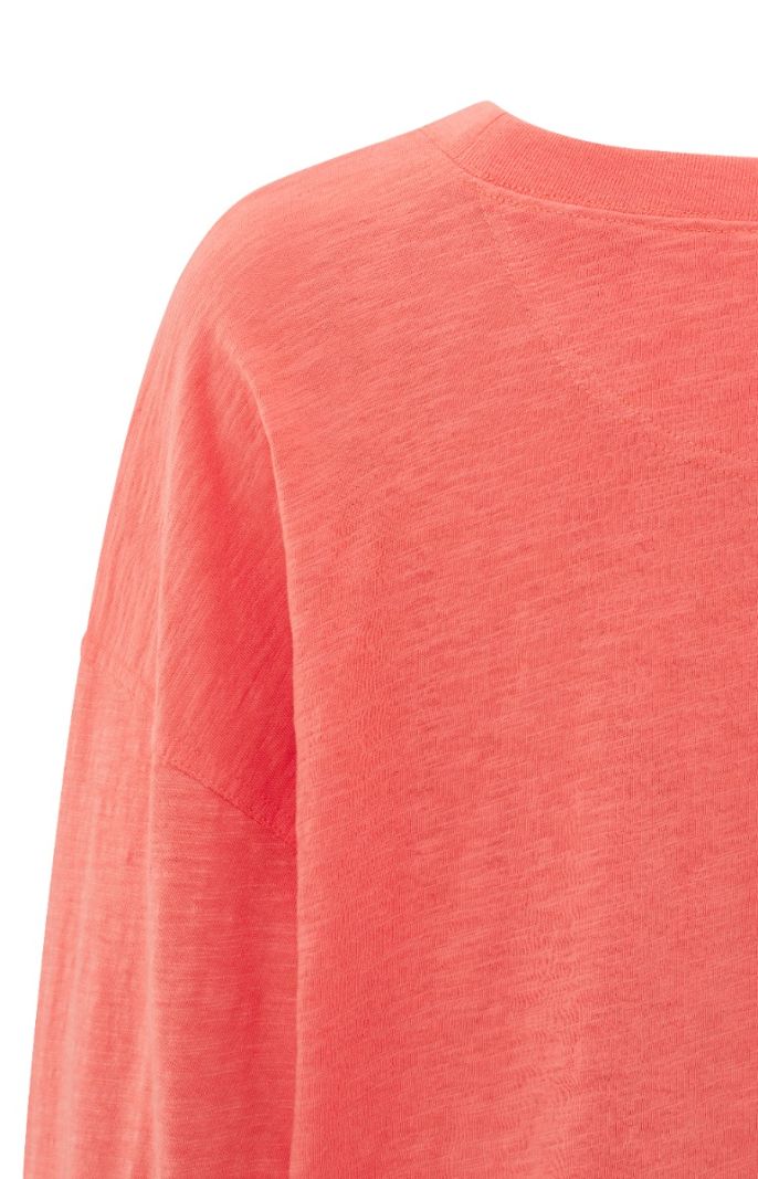 01-109065-405 Sweatshirt met Ronde Hals - Peach Echo Orange