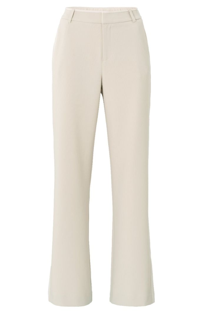 01-301171-501 Broek met Wijde Pijpen - Pumice Stone Beige