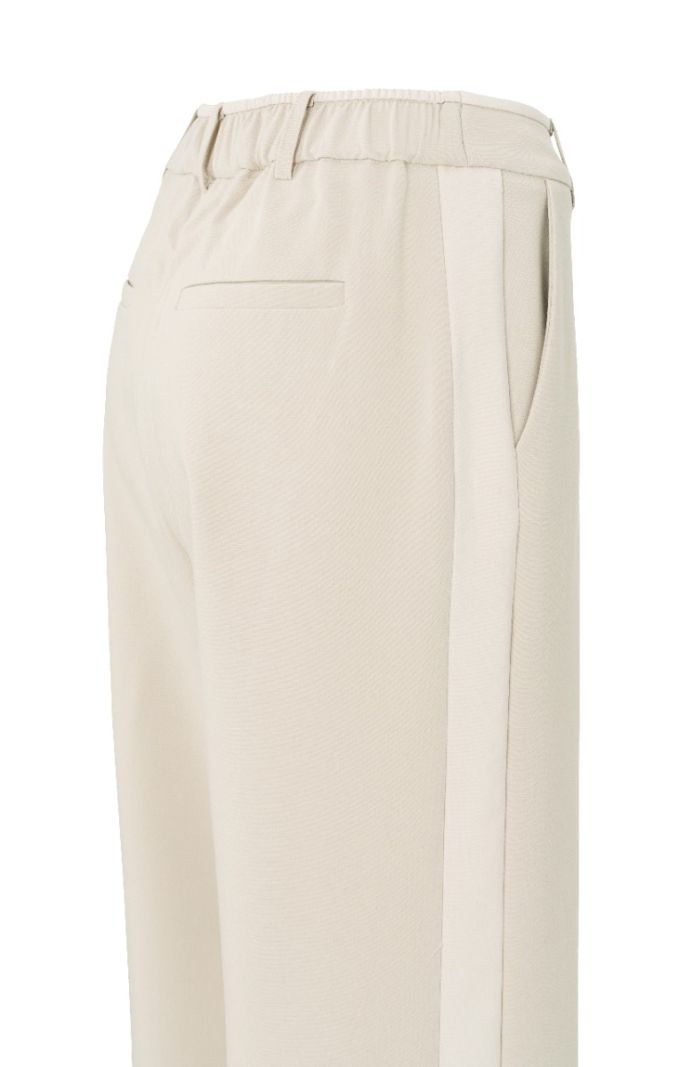 01-301171-501 Broek met Wijde Pijpen - Pumice Stone Beige