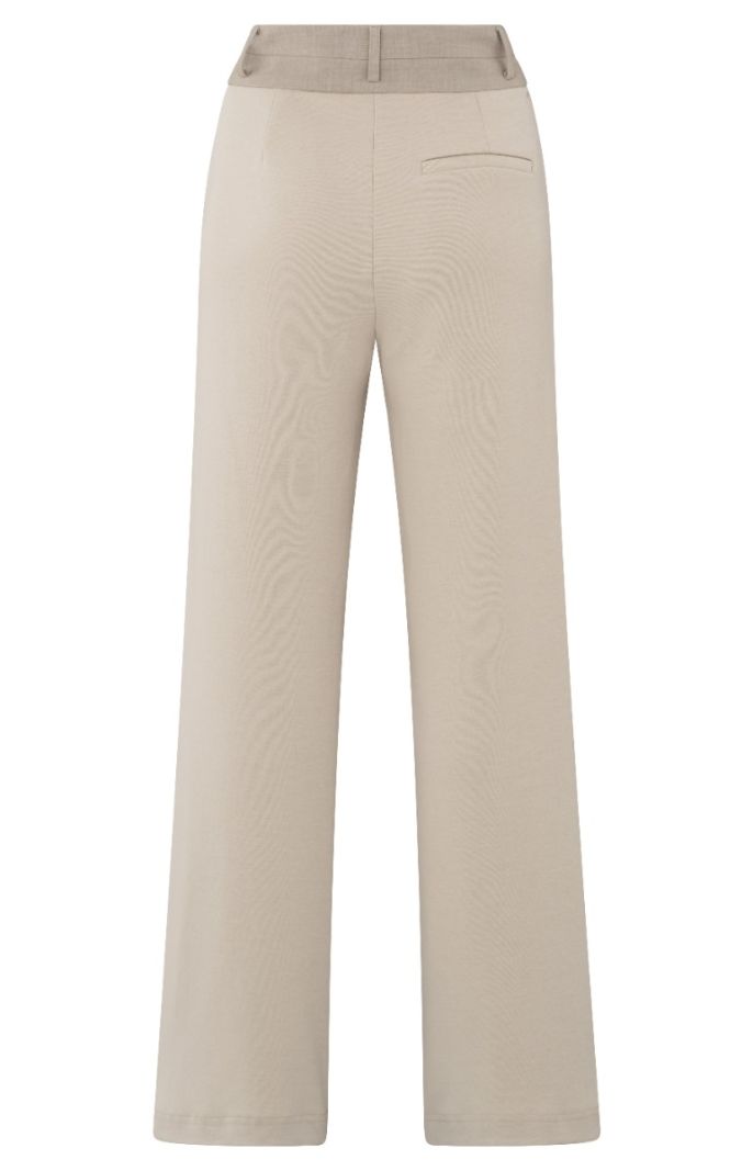 01-309169-501 Broek met Wijde Pijpen  - Feather Grey