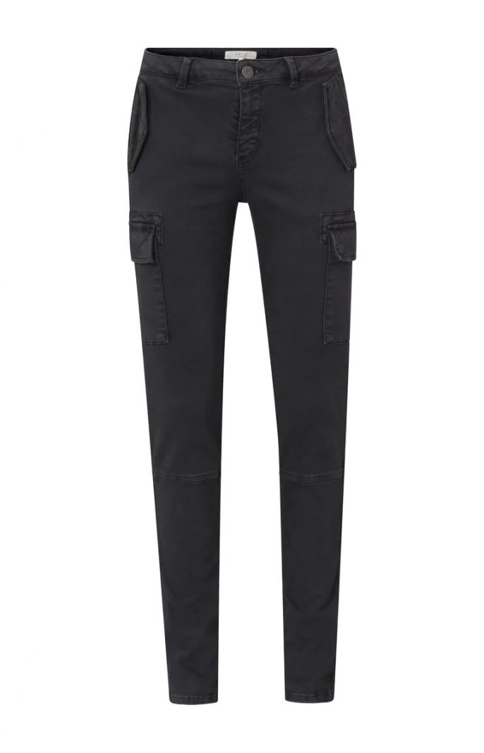 01-311003-208 Skinny Trousers Satin Denim - Bristol Black