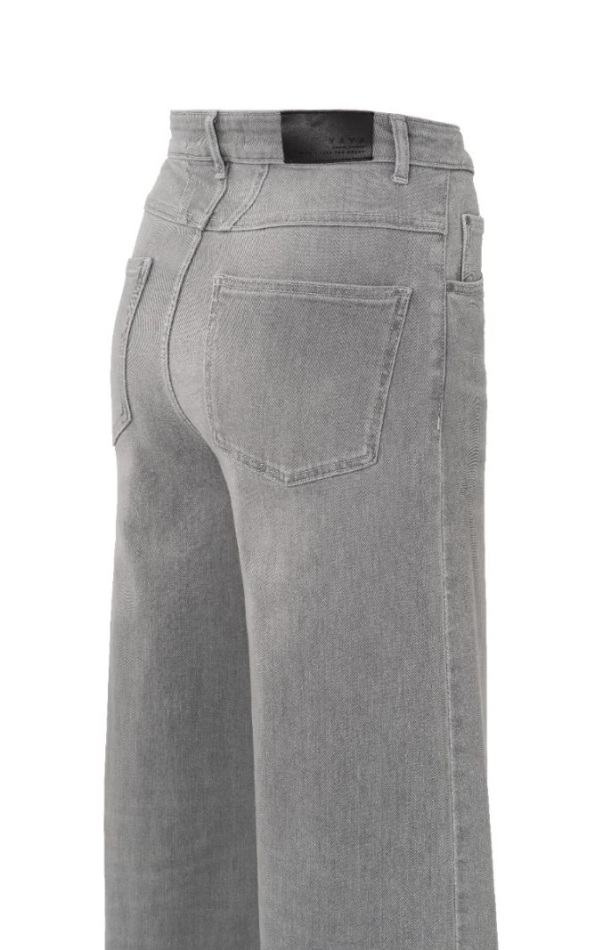 01-311067-501 Wijde Jeans - Light Grey Denim