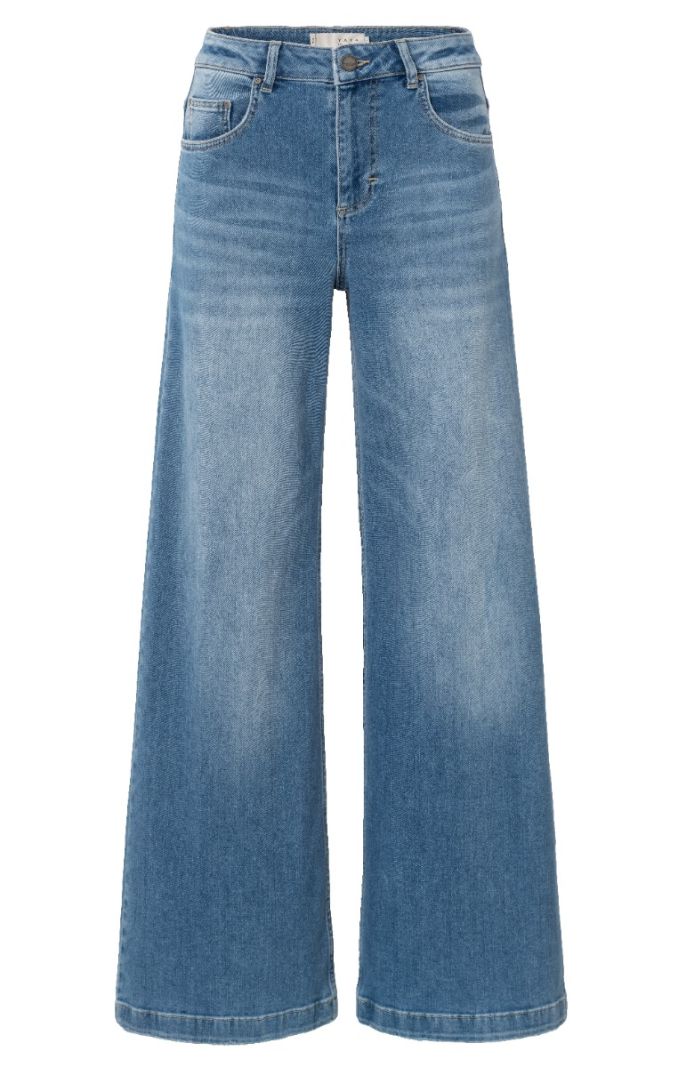 01-311074-501 Wijde Jeans - Light Blue Denim