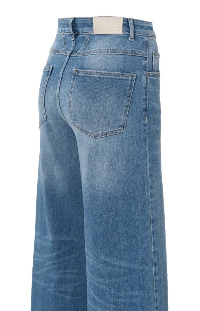 01-311074-501 Wijde Jeans - Light Blue Denim