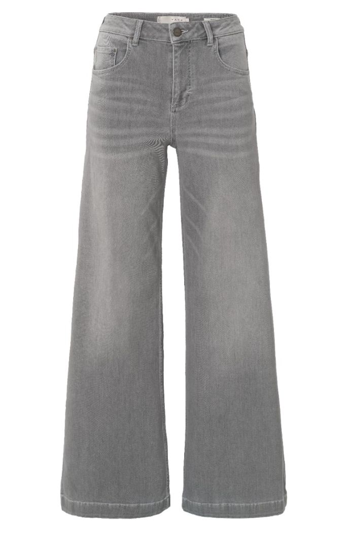 01-311088-501 Wijde Jeans - Light Grey Denim