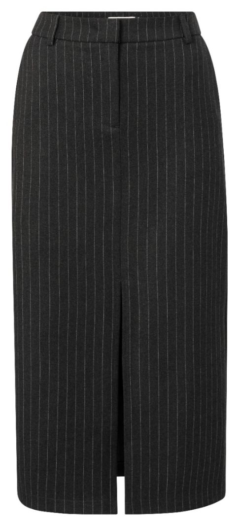 01-401061-409 Pinstripe Rok - Antraciet 