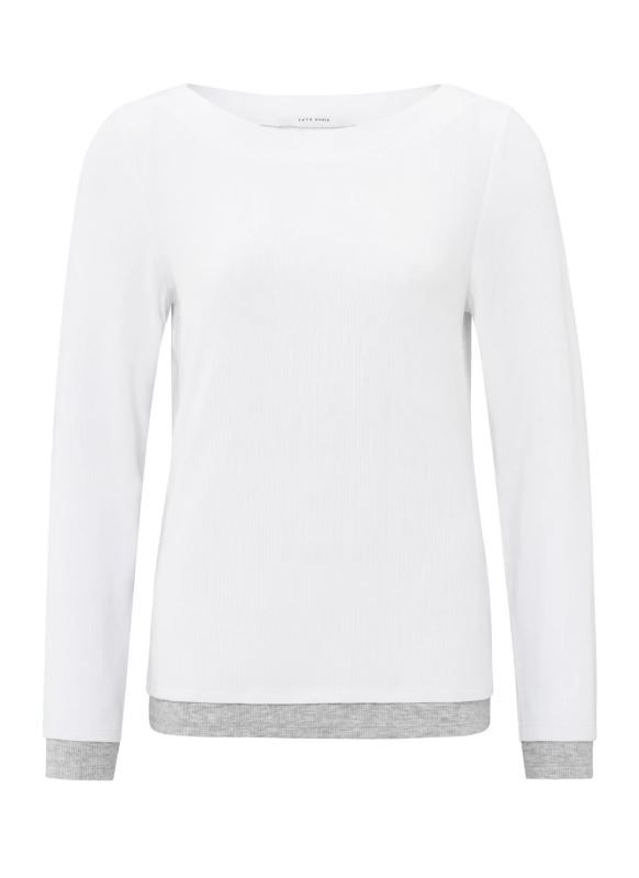 01-709255-501 Faux Double Layer Top - Pure White