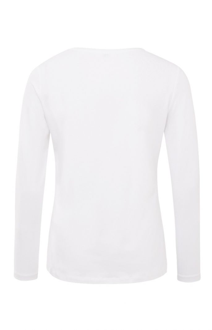 01-719016 T-Shirt met Ronde Hals - Pure White