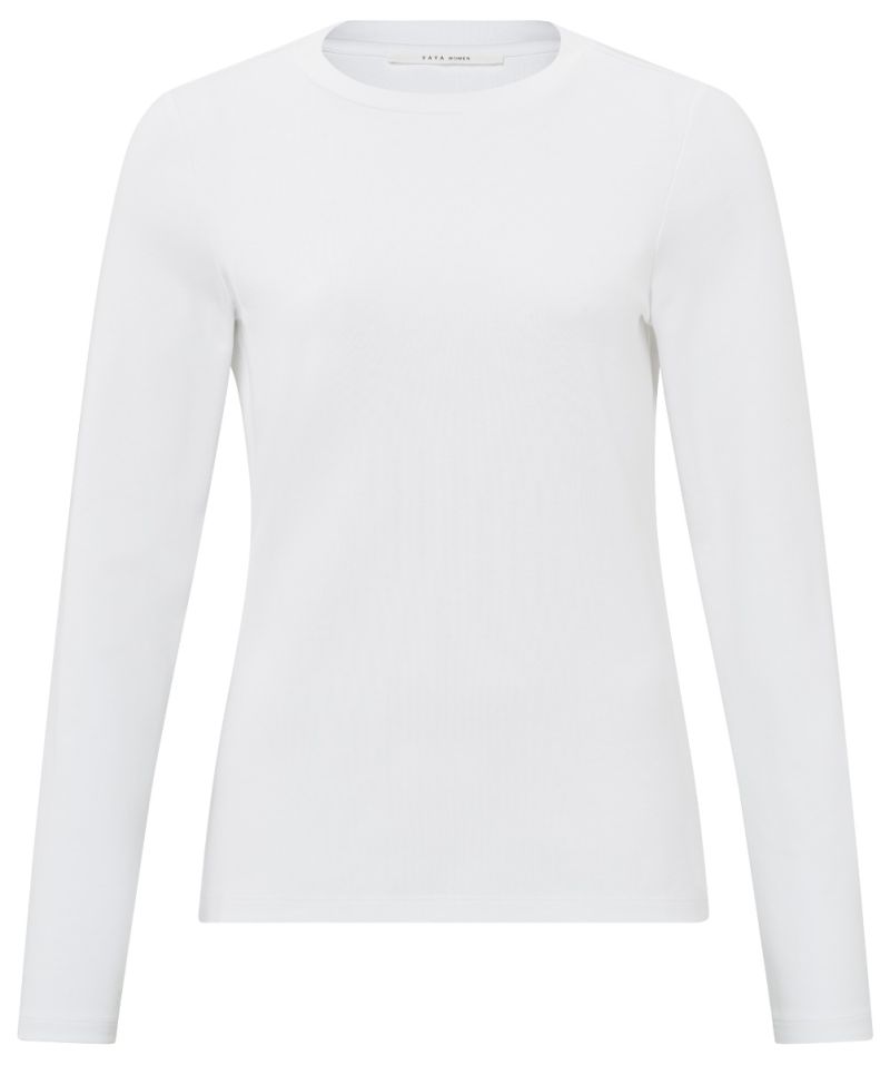 01-719040 T-Shirt met Lange Mouwen - Pure White