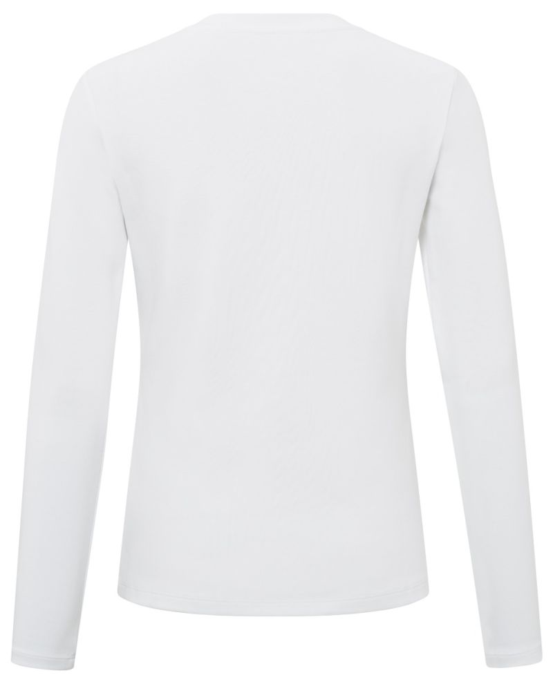 01-719040 T-Shirt met Lange Mouwen - Pure White