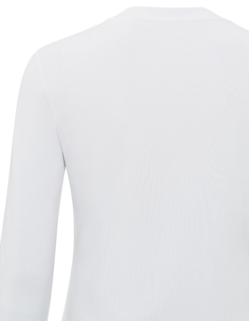 01-719040 T-Shirt met Lange Mouwen - Pure White