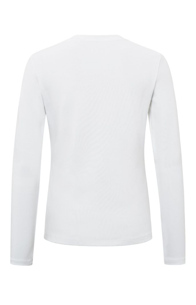 01-719040-501 T-Shirt met Lange Mouw - Pure White