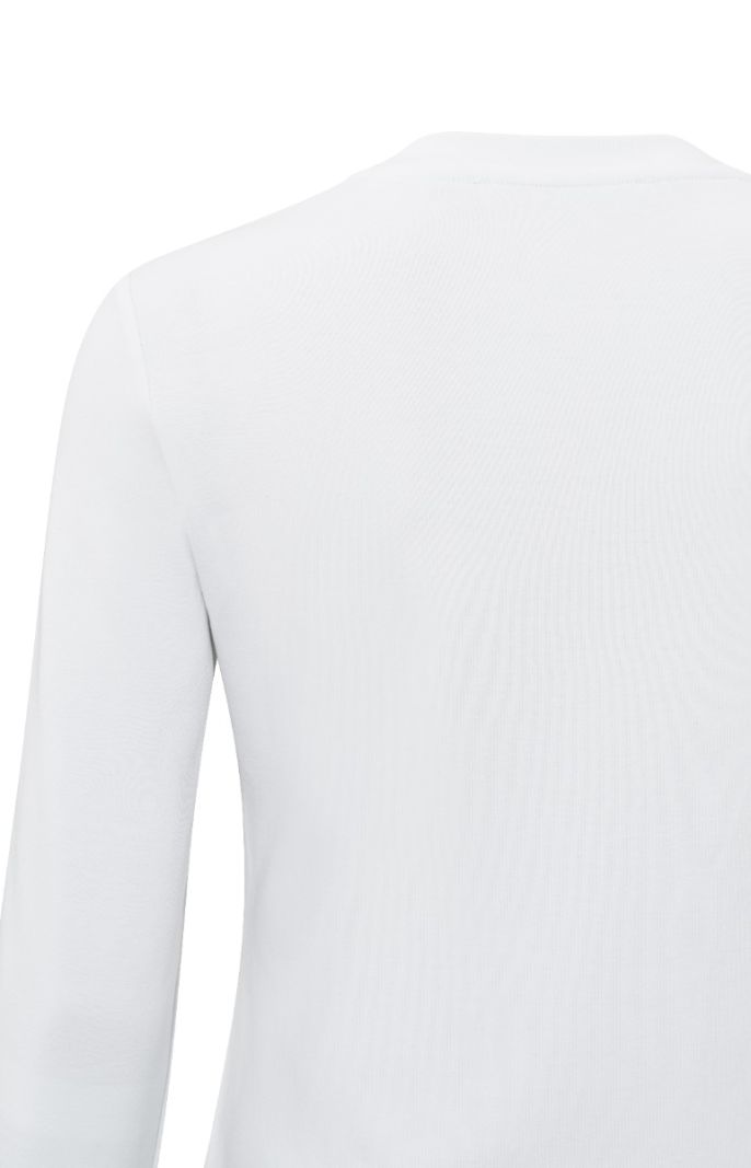 01-719040-501 T-Shirt met Lange Mouw - Pure White