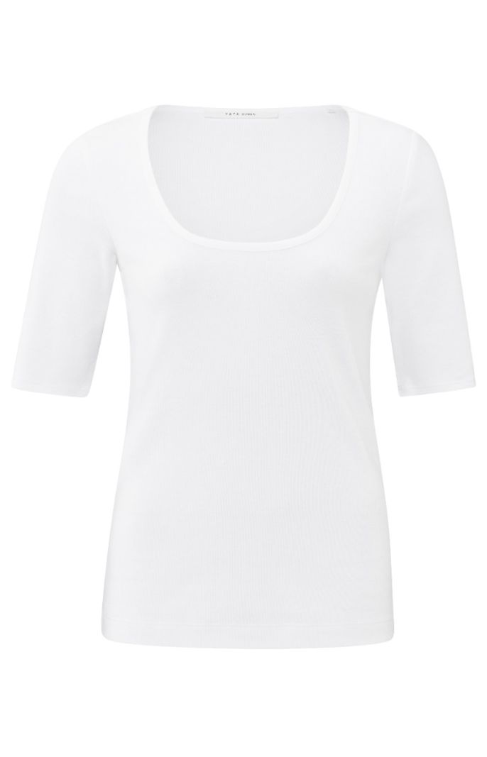 01-719063-501 T-Shirt met Ronde Hals - Pure White