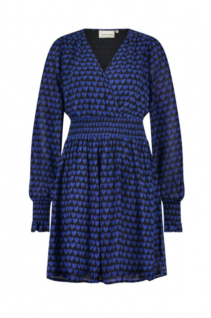 CLT-DRS-64-AW24 Anjuna Dress - Zwart/Bright Blue Love