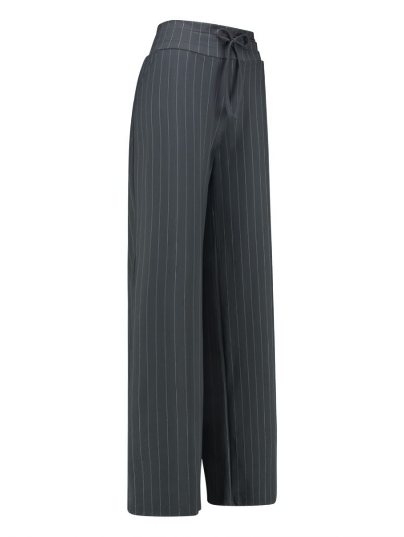 03657 Maria Stripe Trousers - Antraciet