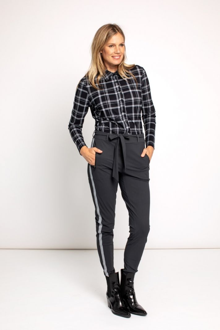 03681 Margot Tape Trousers - Antraciet