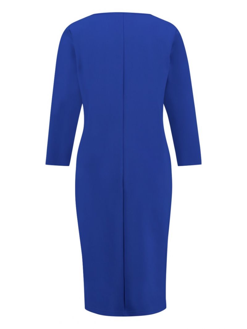03689 Simplicity Bonded Dress - Kobalt Blauw