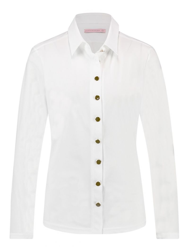 03908 Poppy Gold Travel Shirt - Off White