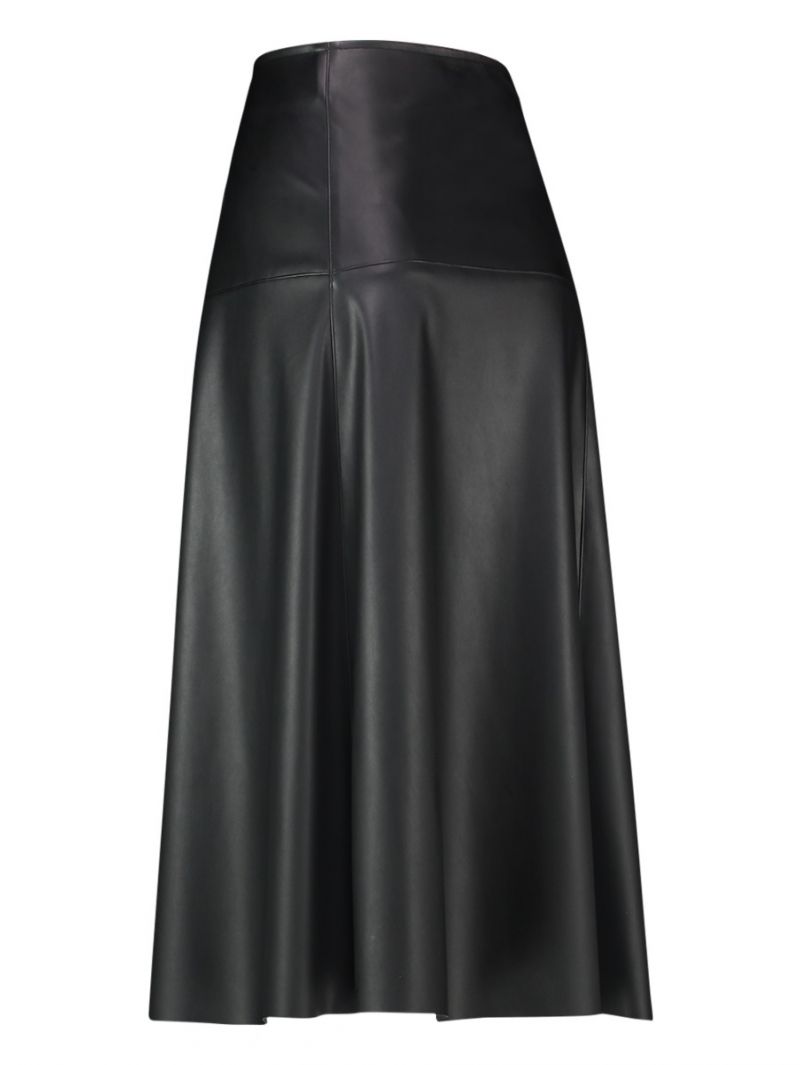 04017 Penny Dull Leather Skirt - Zwart