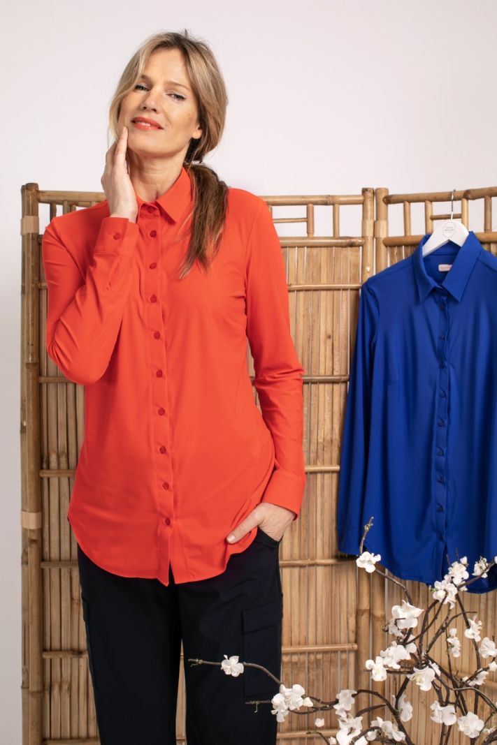 04055 Poppy Travel Blouse - Sunny Red