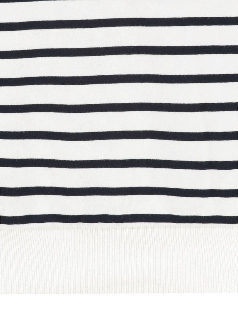 04147 Lisette Offshoulder Sweater - Off White/Donker Blauw