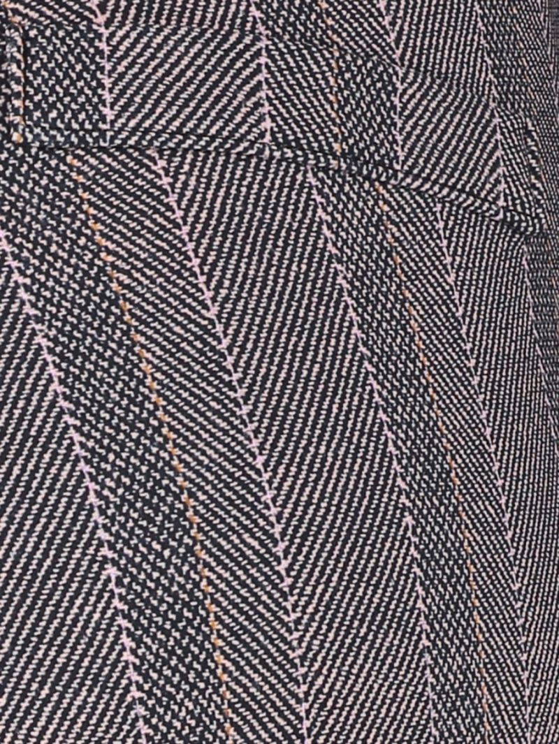 04156 Flo Herringbone Trousers - Black / Oyster