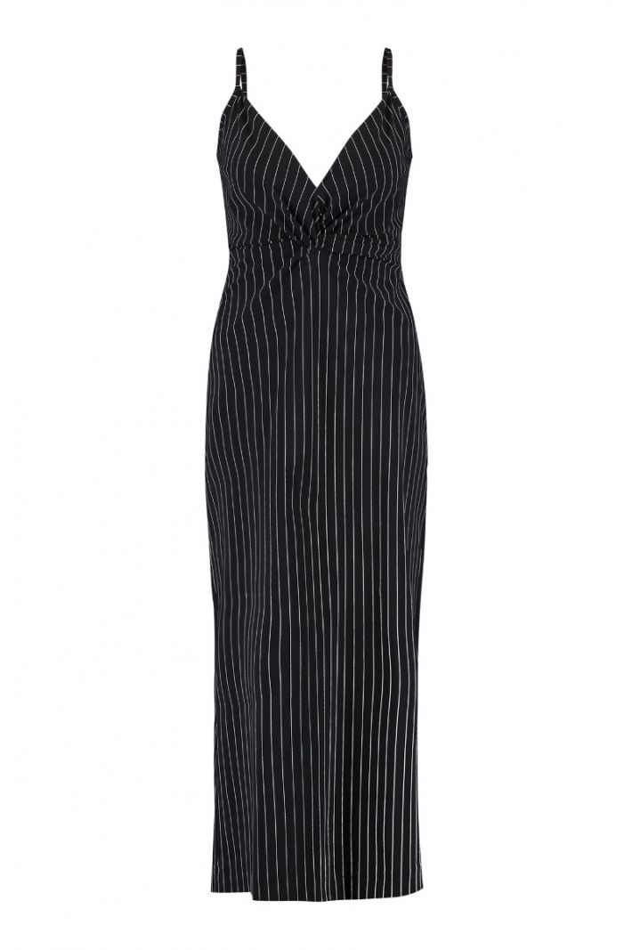 05835 Magic Stripe Dress - Zwart/Off White