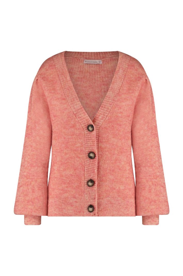 07116 Mandy Mohair Cardigan - Soft Pink