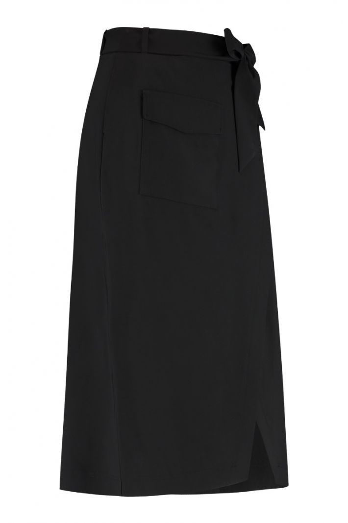 07445 Nadia Wrap Skirt - Zwart