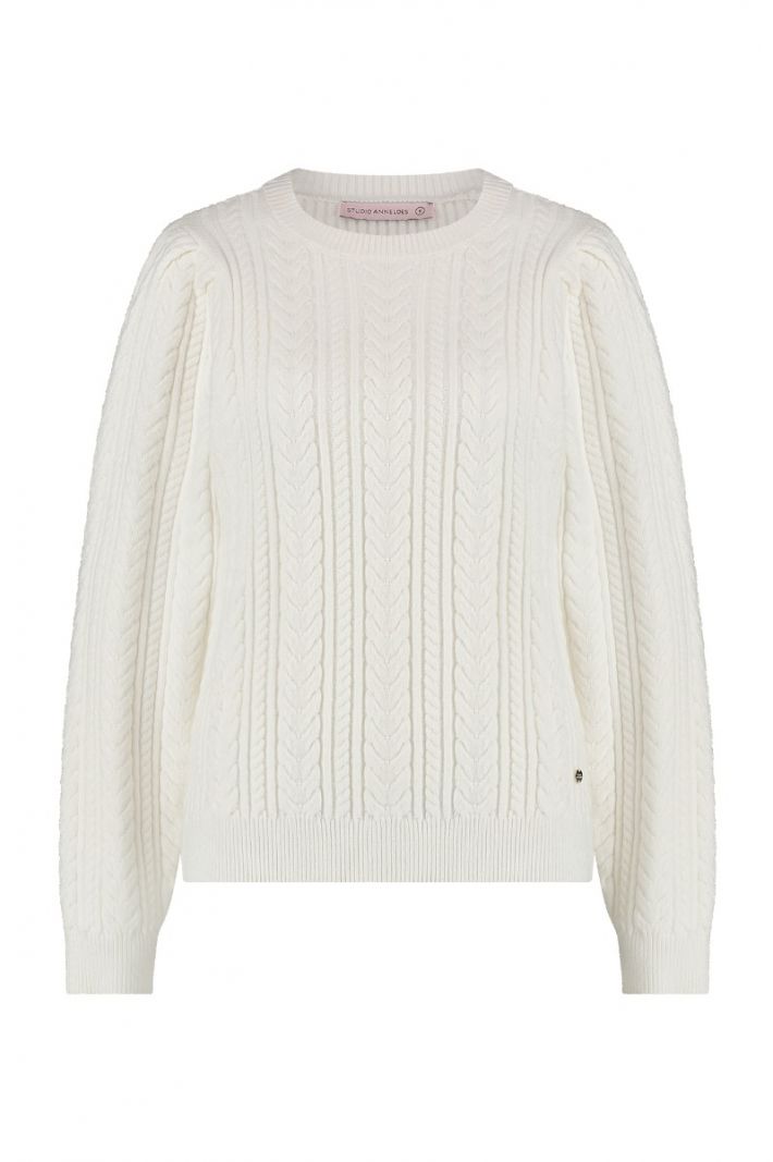 07473 Cable Pullover - Off White