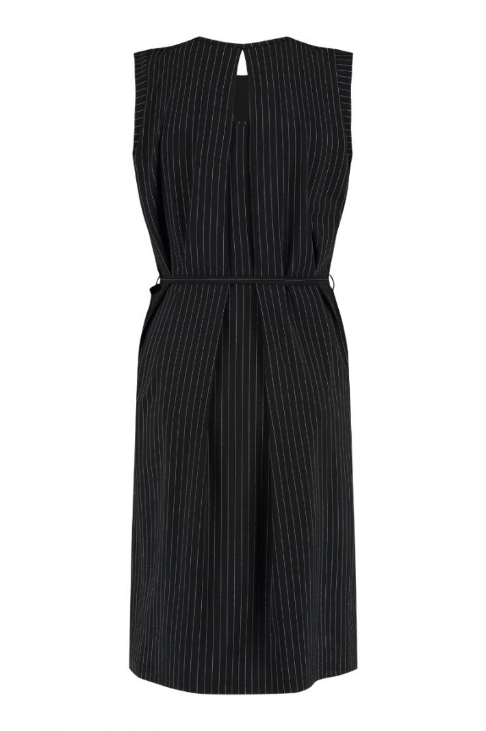07605 Mirren Stripe Dress - Zwart/Off White