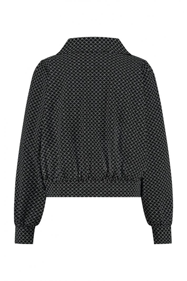 07617 Scottie Wallpaper Jacket - Zwart/Off White