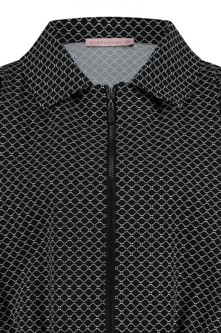 07617 Scottie Wallpaper Jacket - Zwart/Off White