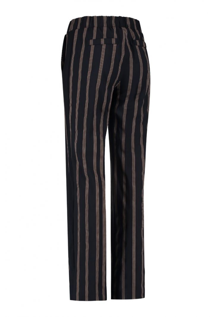 07639 Rae Stripe Trousers - Dark Blue/Dark Sahara