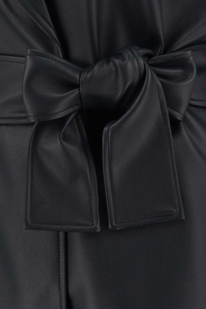 07675 Livia Faux Leather Waistcoat - Donker Blauw