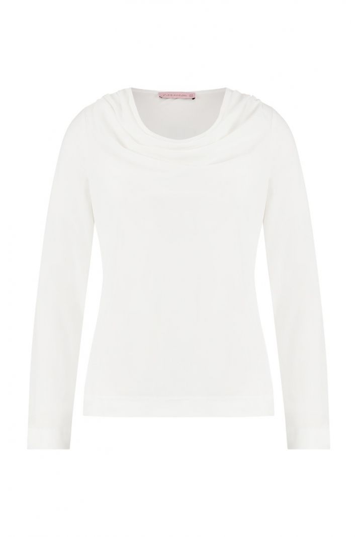 07767 Freja LS Waterfall Shirt - Off White