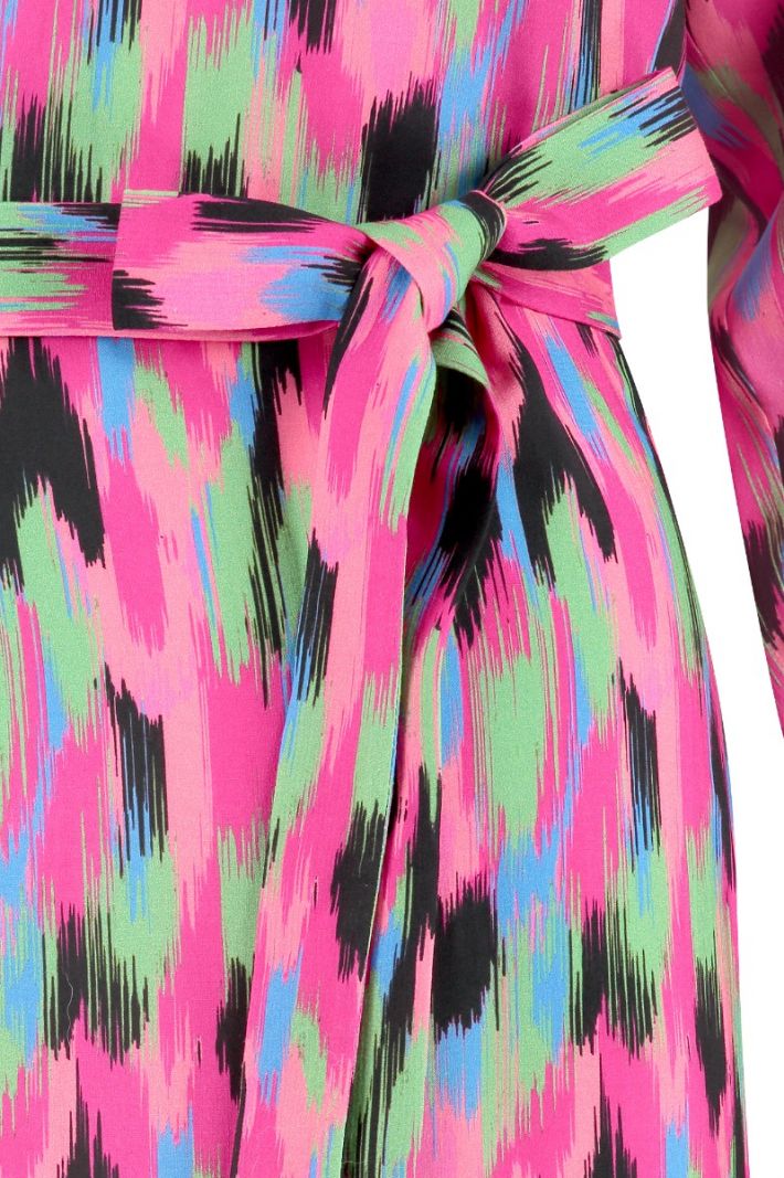 08123 Olivia Batik Dress - Multi Color
