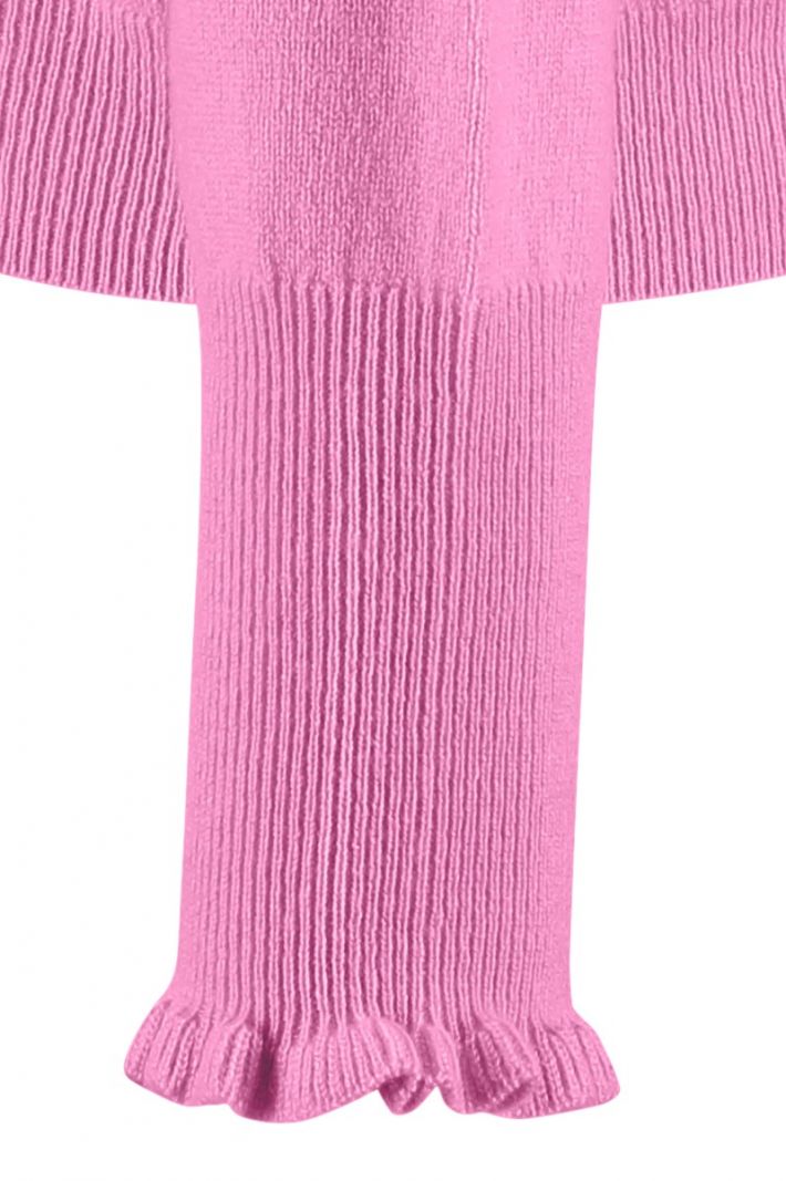 08145 Cady Ruffle Cashmere Pullover - Pink