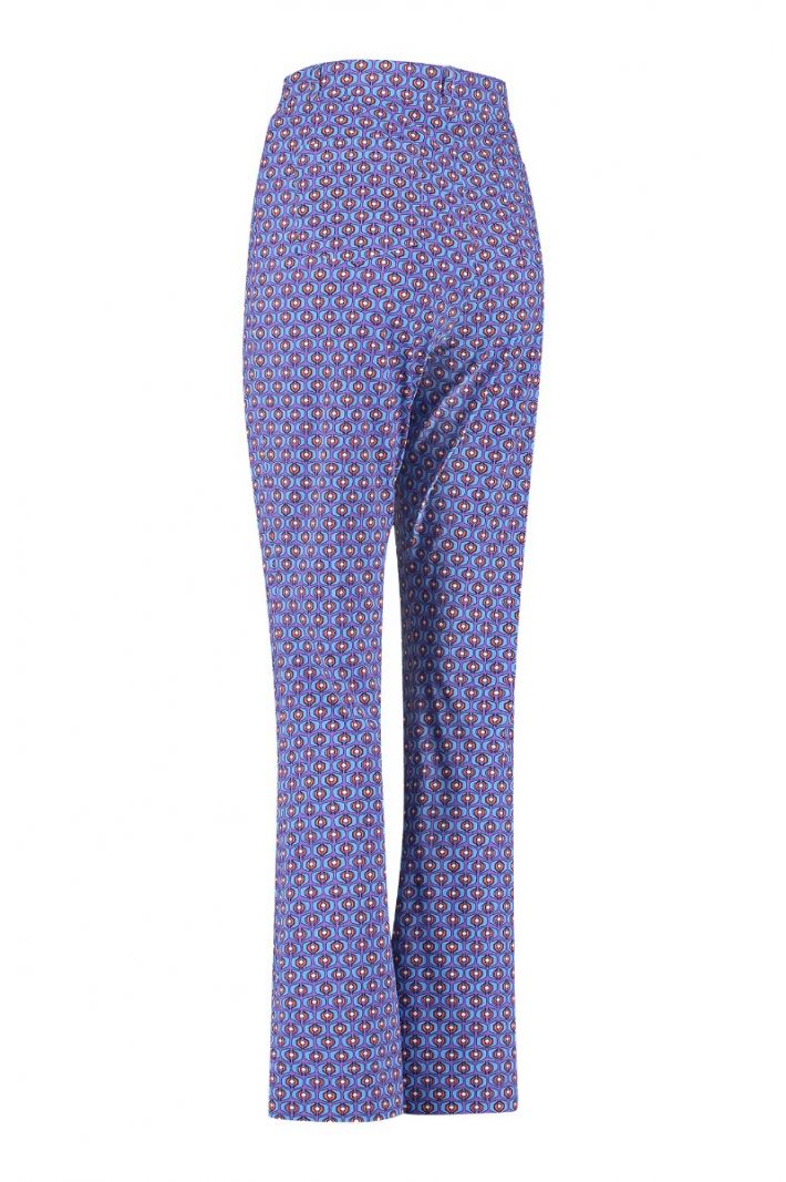 08279 Jean Flair Wallp Trousers - Purple/Shirtblue